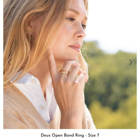 LOREN STEWART X CURATEUR Deux Open Band Ring - Size 7 NEW - Picture 1 of 8